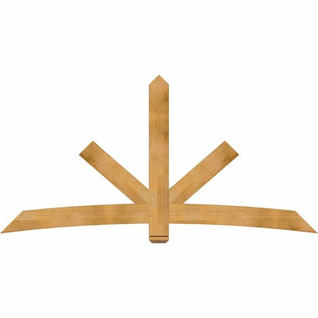 Ekena Millwork Alberta Rough Sawn Timber Gable Bracket, Western Red Cedar, 96"W x 48"H x 2"D x 6"F, 12/12 Pitch GBW096X48X0206ALB00RWR